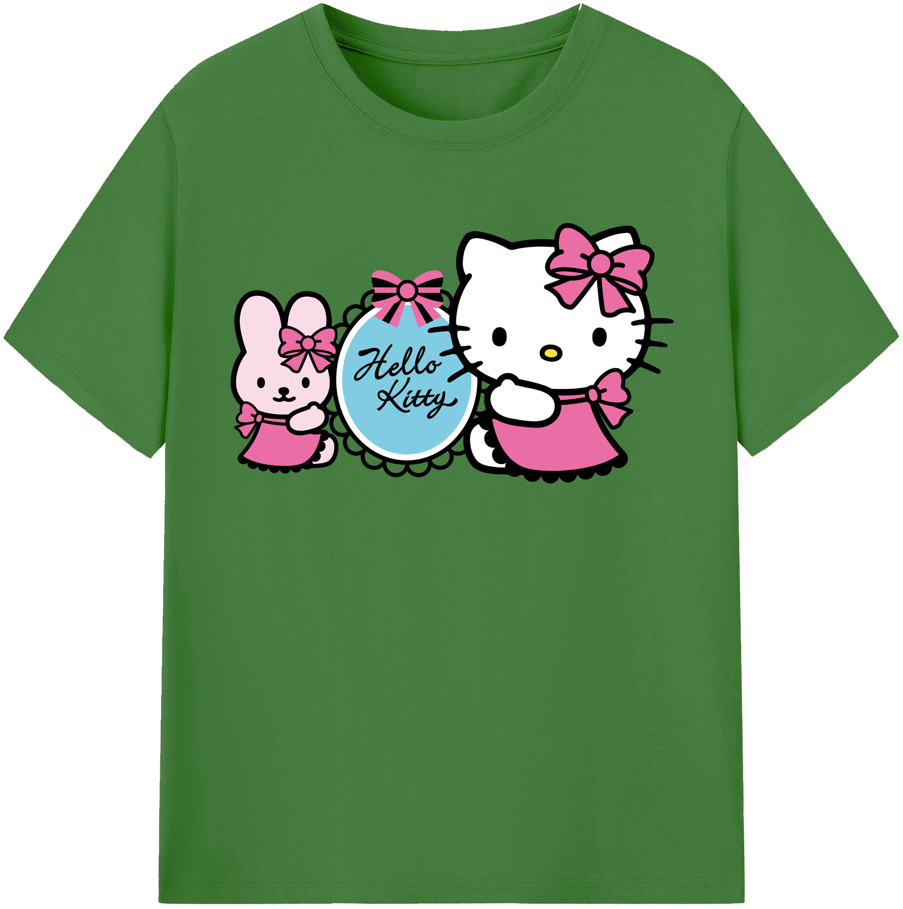 （画像用） Hello Kitty ハローキティ レディースカジュアルプリントTシャツ（綿100％）